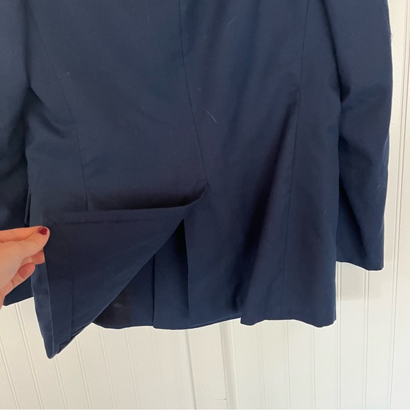 Vintage Military Uniform Jacket Navy Blue Coat Patches Silver Eagle Gold Buttons - Picture 9 of 11